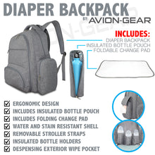 Avion Gear Diaper Backpack - Grey
